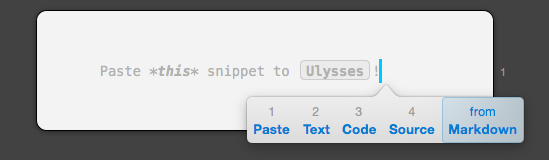 Ulysses Makes Pasting Smarter