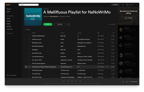 The Ultimate Mellifluous Playlist for NaNoWriMo