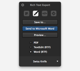 Export Rich Text to Word