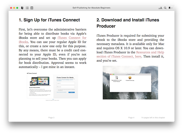 Proofreading in the iBooks app
