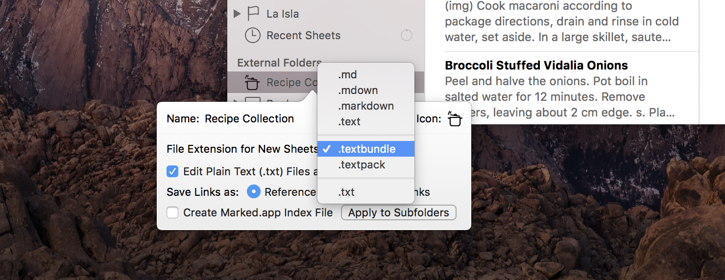Setting the File Extension for New Sheets on Mac