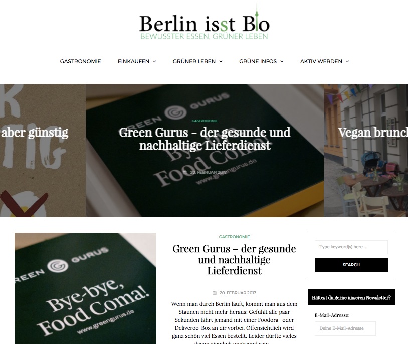 Patrick owns the popular German blog "Berlin is(s)t Bio"